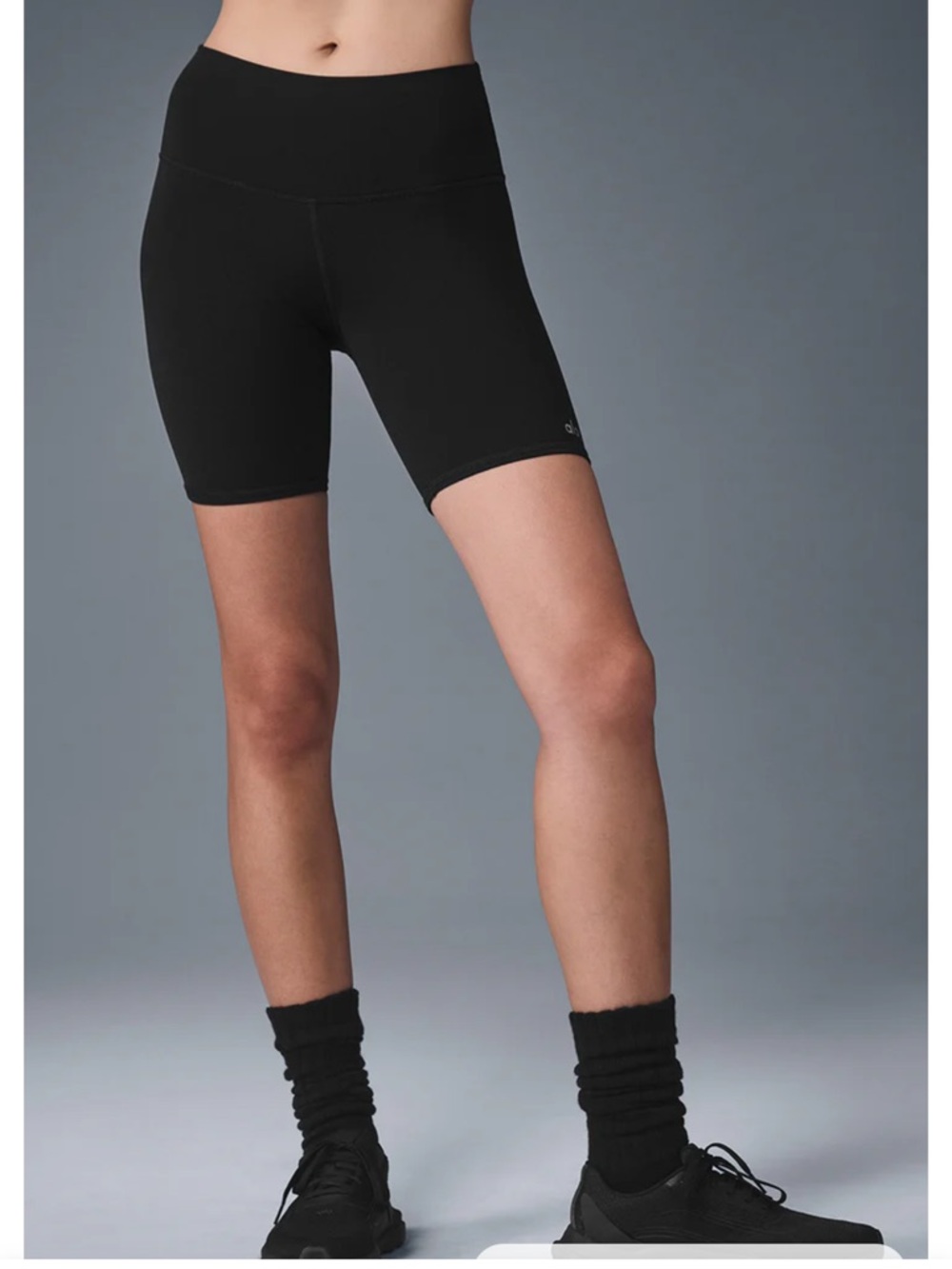 ALO Yoga Black High-Rise Bike Shorts